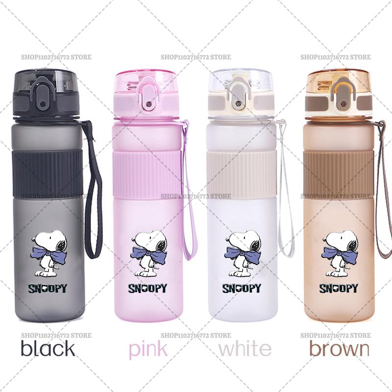550ml Snoopys Water Bottles Cute Cartoon Drinking Cup Portable Cups Women High Quality Sport Leak Proof Mug Bottle Birthday Gift
