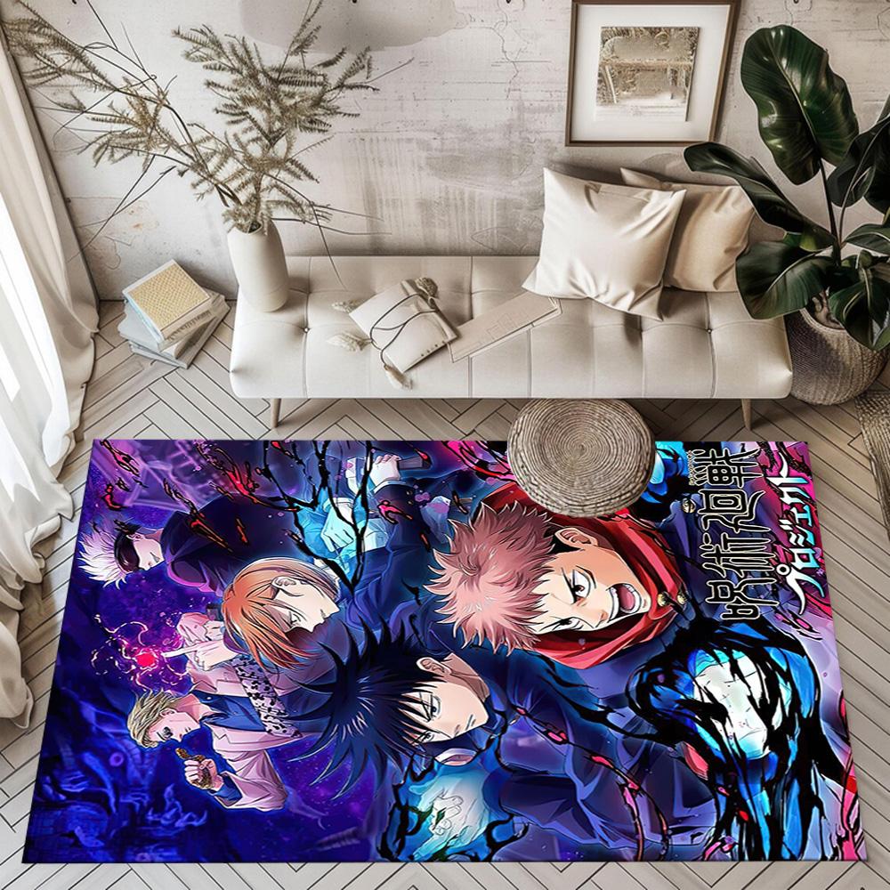 Jujutsu Kaisen: Battle Begins Square rugs are a great choice for living rooms, bedrooms, home décor, and as gifts.