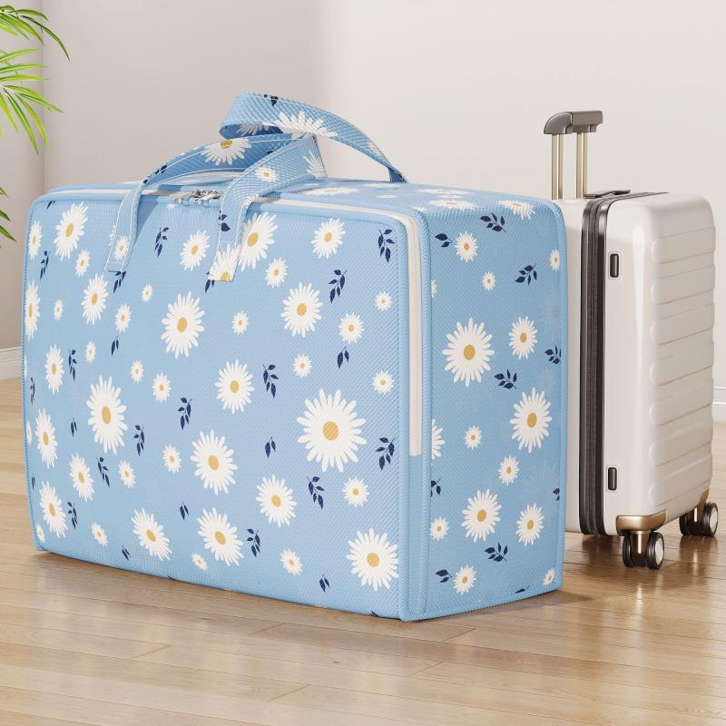 Large Quilt Storage Bag Large Capacity Moving Packing Organizer Reusable Laundry Cloth Bins Travel Home Collapsible Storage Solutions