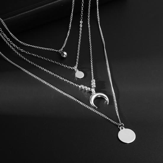 Neck Pendant Exquisite Stainless Silver Color Long Chain Necklace for Dating