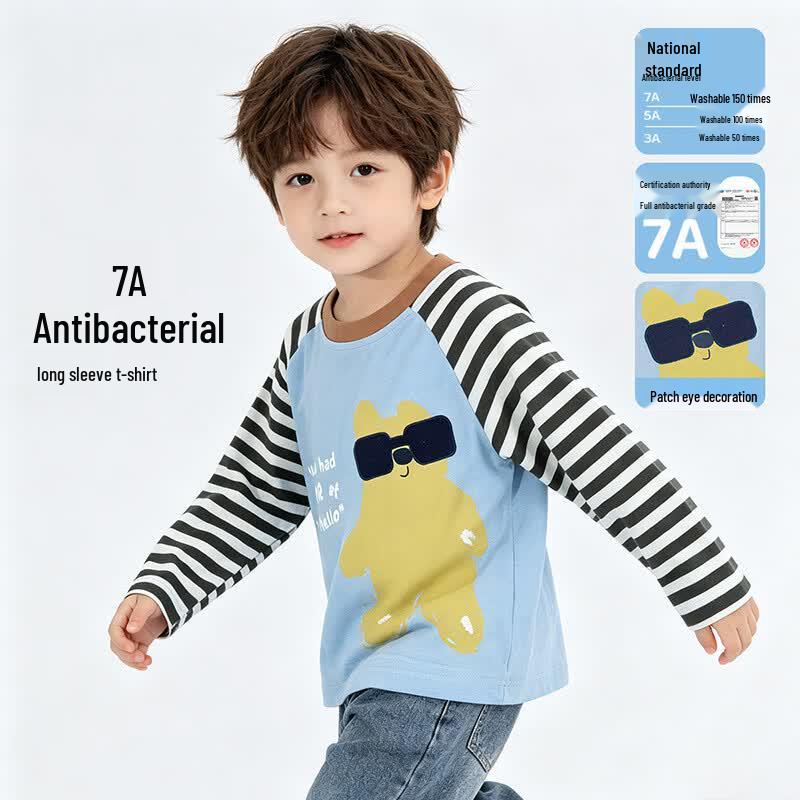 Bebeiyi Boys' Striped Long-Sleeve T-Shirt