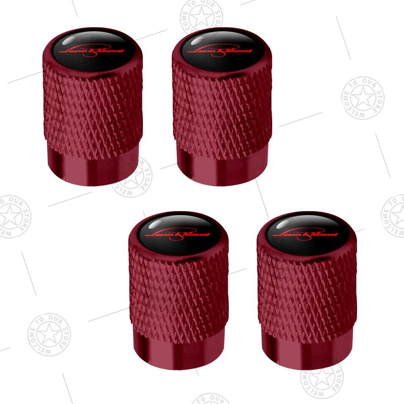 BYCP2 4pcs L&K Logo Car Wheel Tire Valve Caps Air Stem Aluminum Accessories For Skoda Superb Fabia Kodiaq Kamiq Octavia VRS Sport Line