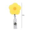 Name Tag Retractable Badge Holder Flower ID Card Holder Kawaii Easy Pull Buckle  Doctor Students