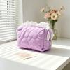 Ins Fresh Red Cherry Quilted Cosmetic Bag Fashion Small Large Toiletry Makeup Storage Bag Cute Lipstick Sanitary Napkin Case