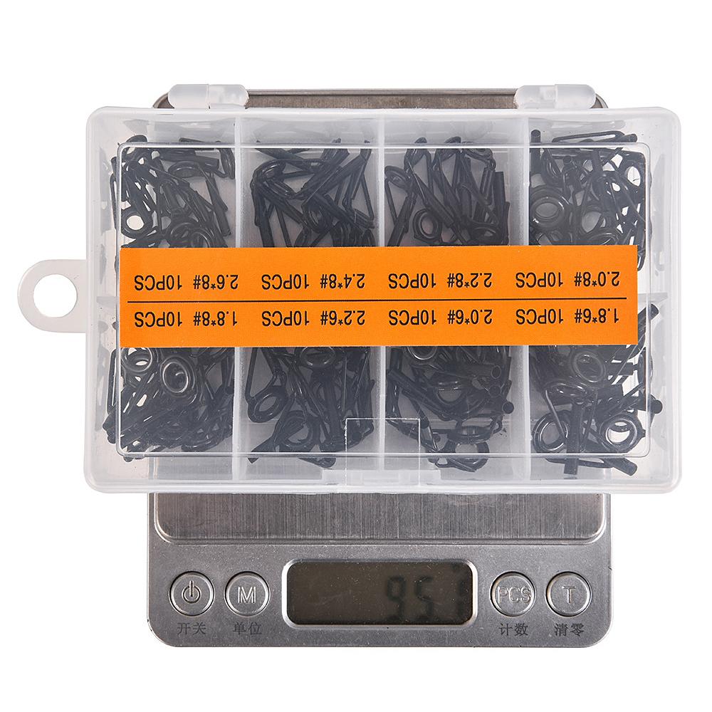 80PcsCelsiusBox 8 Sizes Telescopic Fishing Rod   Tip Repair Kit Rod   Eye  s Fishing Rod   Fishing Tackle