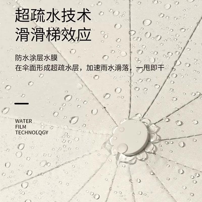 Umbrella automatic umbrella large enlarged thickened and reinforced rainproof folding umbrella sunny and rainy women's parasol