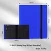 4-Pocket Solid Color PP Card Storage Album with Elastic Band, Large Capacity for Game Cards or Photos - Holds 160 Cards