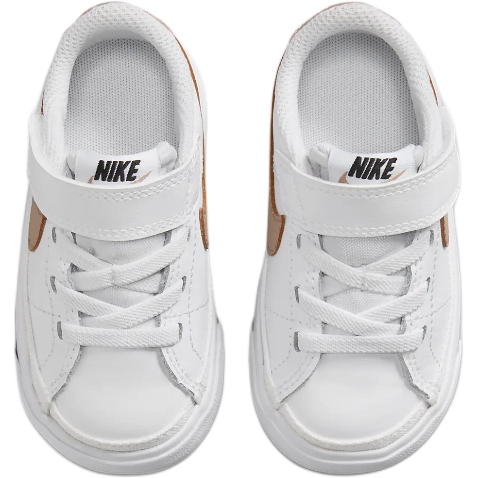 Nike Court Legacy TD White Hemp Baby Sneakers Black DA5382-126