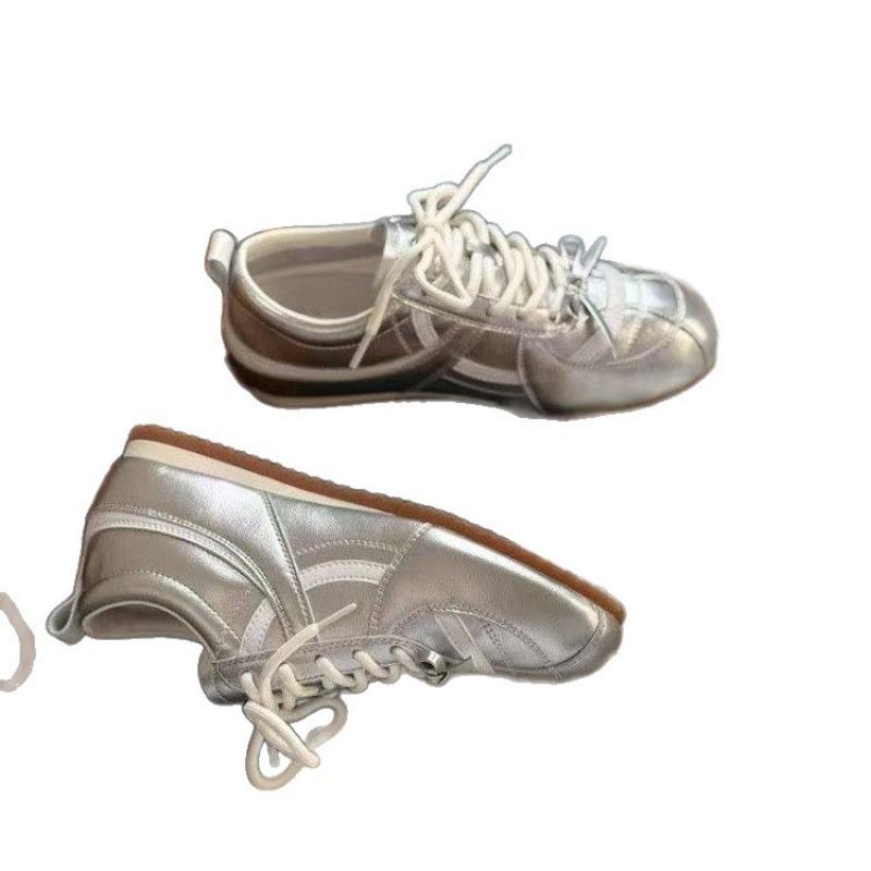 Silver retro women's autumn versatile light soft baseplate shoes new casual sports shoes