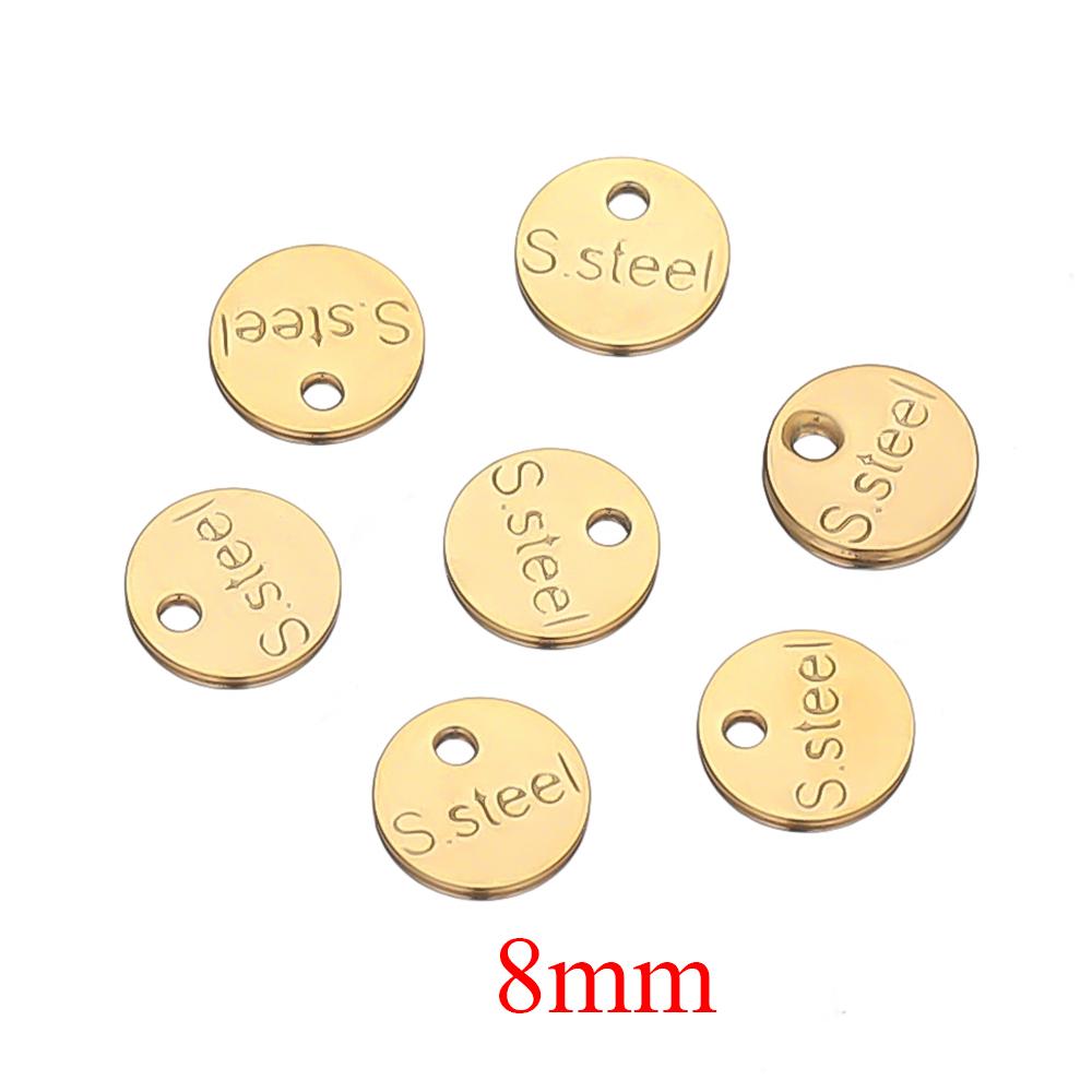 50pcs Stainless Steel Small End Tail Charm Pendant Necklace Extender Chain Charms for DIY Jewelry Making Crafts Accessories