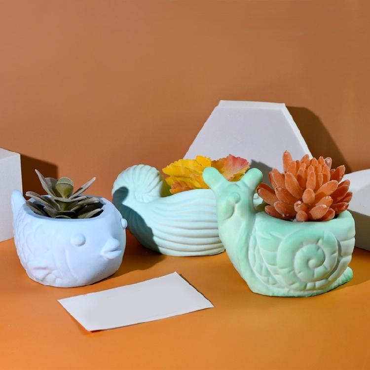 Silikon Handgefertigte Formen Einzigartige Blumentopf Formen Tierform Silikon Sukkulenten Pflanzgefäß Form Bastelform für Blumentopf
