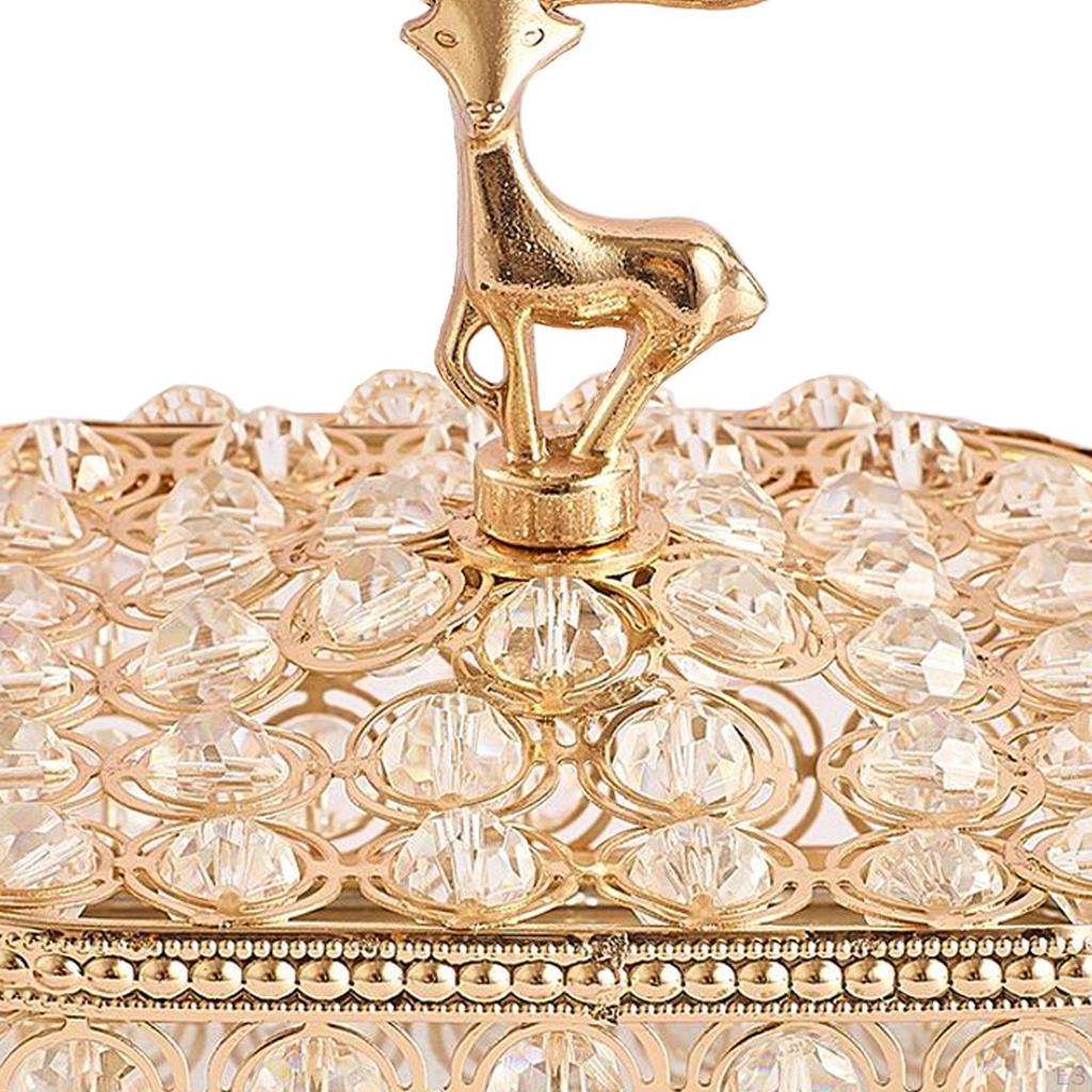 Multifunctional Jewelry Organizing Box Decoration Metal with Lid Dustproof Containers for Bracelets