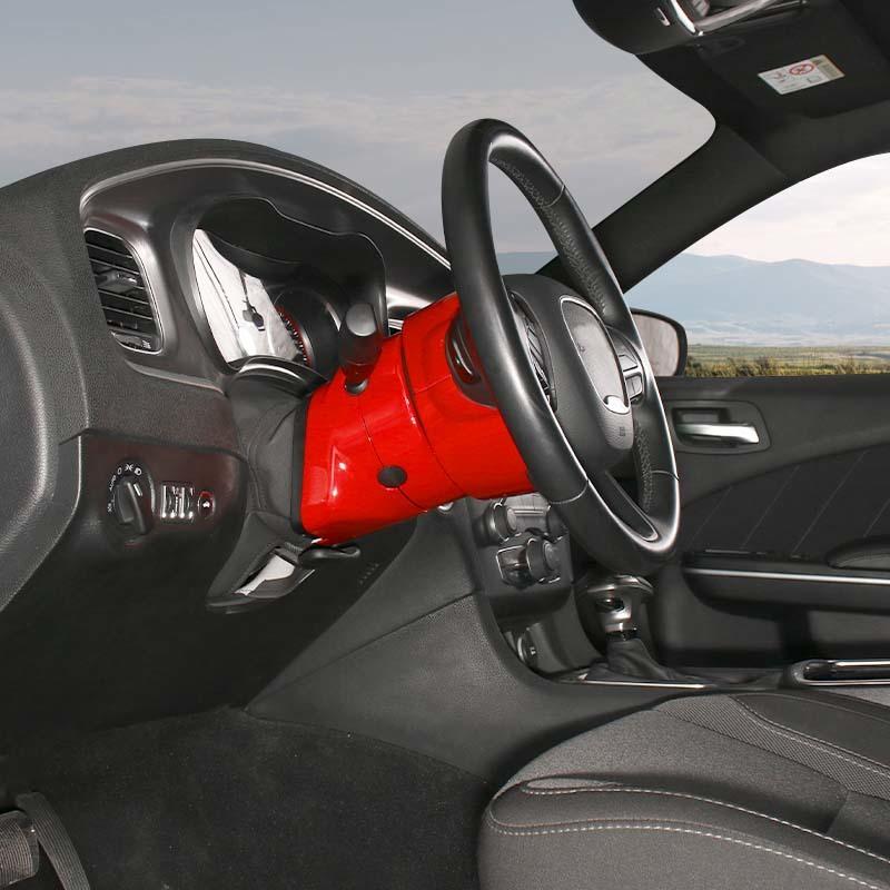 Electric Adjustable Steering Wheel Base Decoration Protective Cover For Dodge Challenger For Dodge Charger For Dodge Durango Car Interior Accessories
