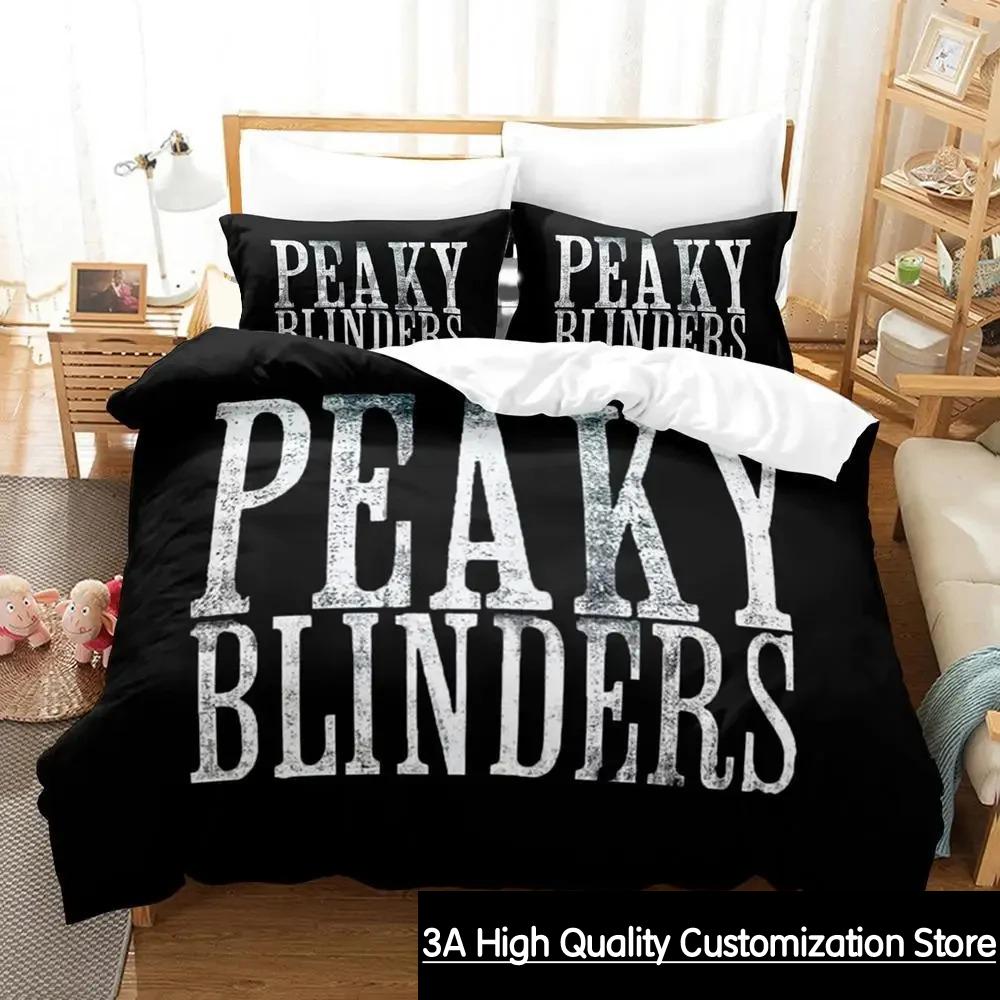 Set Biancheria da Letto Stampa 3D Peaky Blinders Matrimoniale Singolo King Copripiumino Piumone Federa Bambini Bambine Adulti Camera da Letto