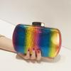 Regenbogen-Tasche für Damen Luxus Sommer Abend-Handtasche Designer Umhänge-Clutch Crossbody-Taschen 2024 Trend Einzigartige Hochwertige Geldbörse