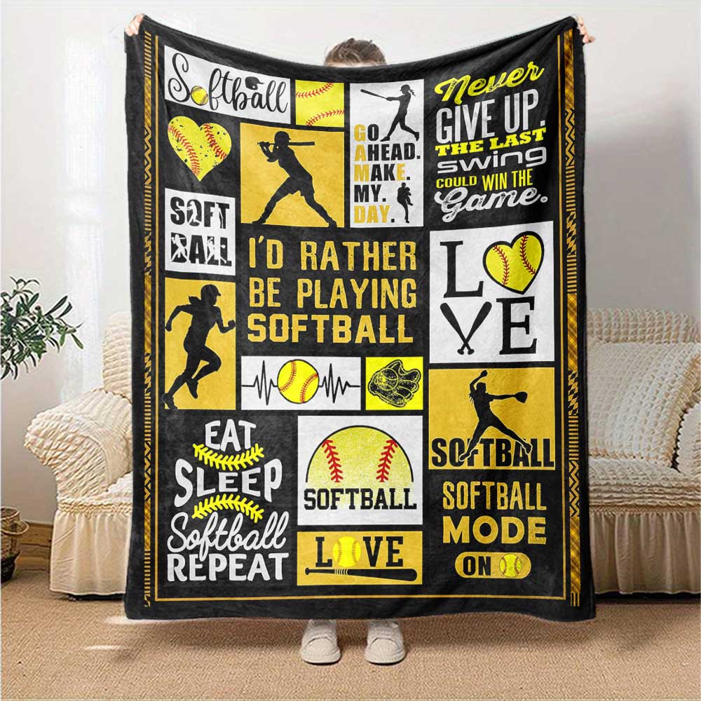 Sport Passion Poster Blanket Blanket Versatile for Couch Sofa Couch Office Bed Picnics Modern Style Gift for Travel, Home, Birthdays Y12