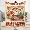 Mother's Day Greeting Card Blanket Suitable for Sofas,travel, Living Rooms Also a Good Gift for Friends and Family Suitable for All Seasons.