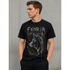 Men's Short Sleeve Crew Neck T-Shirt with Fenrir Wolf Graphic, Norse Mythology Design, Soft Cotton Feel, Relaxed Fit for Casual Daily Wear