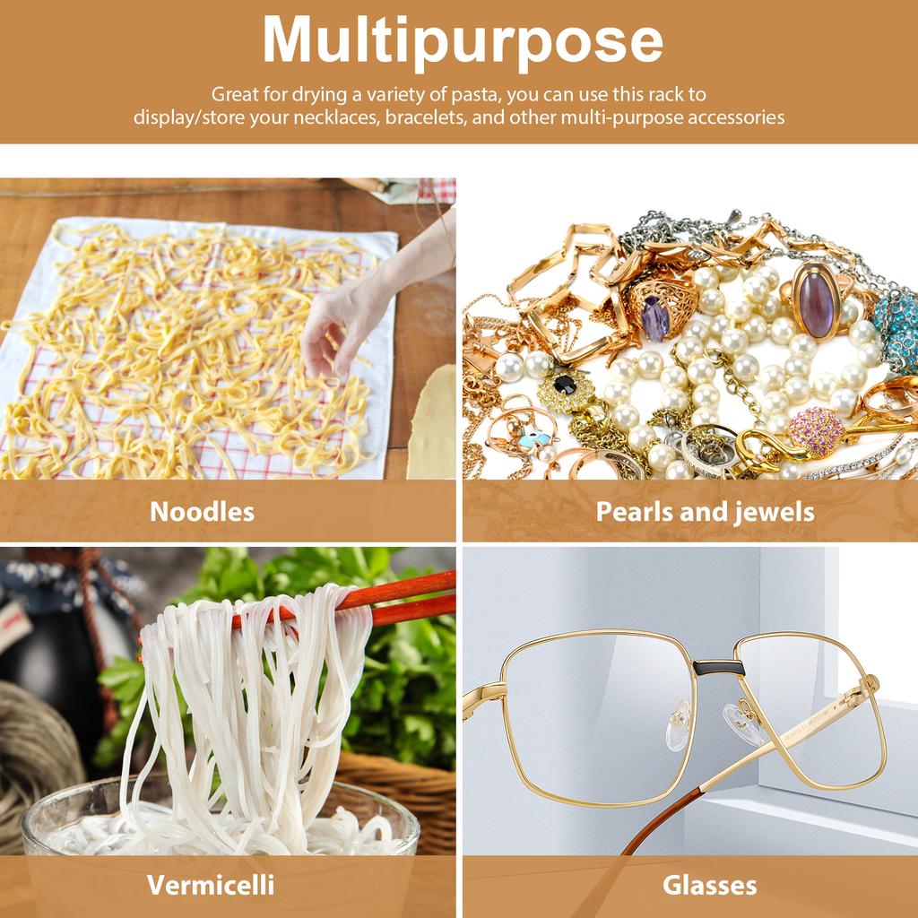 Pasta Drying Rack Detachable Handmade Noodles Dryer Stand Pasta Hang Rack for Xmas Pasta Cook Tool Kitchen Acce Jewelry Storage