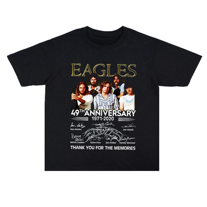 Comfortable season Pop The Eagles Rock California Hotel Bedrukt T-shirt Losse Korte Mouw Heren en Dames Street Katoen Comfortabel XXL