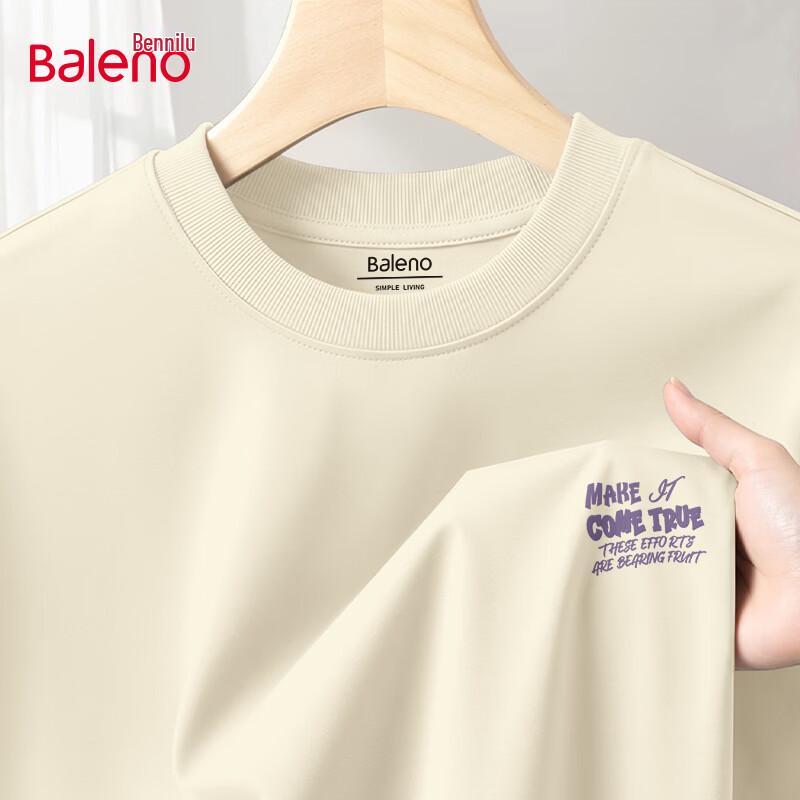 Baleno Men's Heavyweight Pure Cotton Round Neck T-Shirt