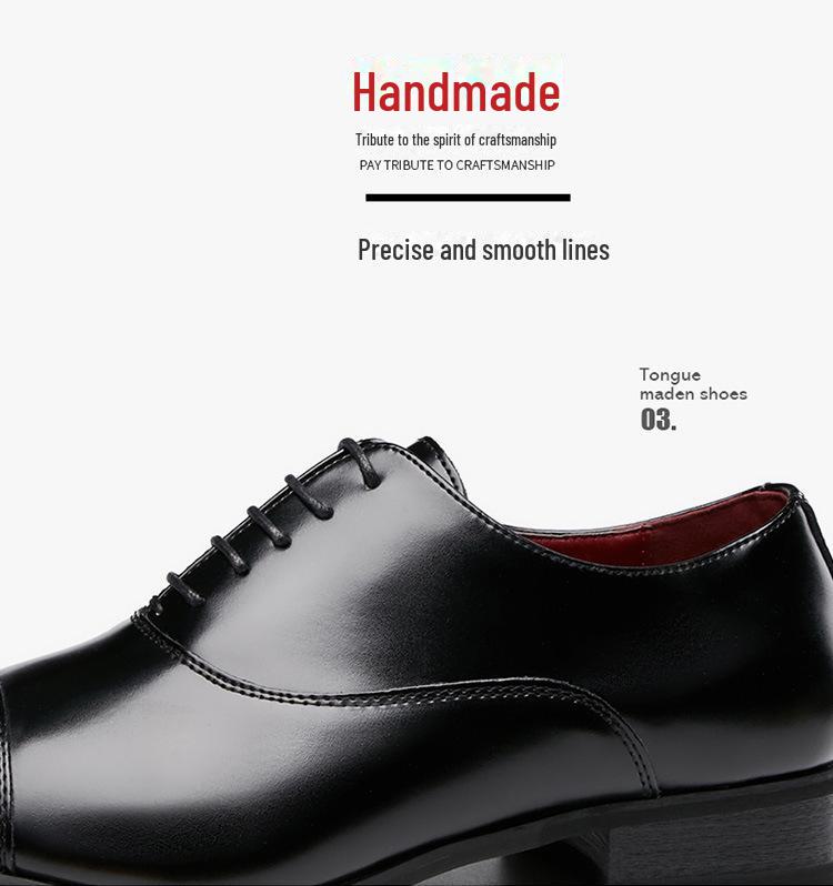 2024 Men's Formal Japanese Leather Oxford Lace-Up Shoes for Weddings & Business Attire