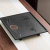 Synthetic King Black Stone Tea Tray Simple Modern Style Living Room Office Home Use Drainage Tea Set Tray Rectangular Shape