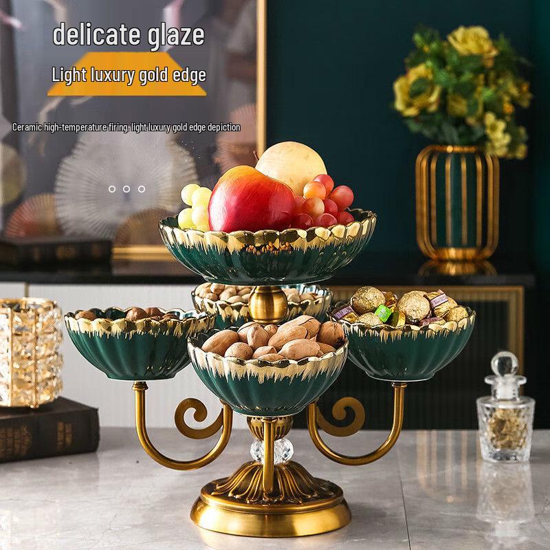 Light Luxury European Ceramic Fruit and Candy Dish