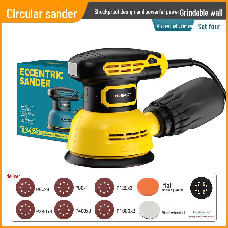 

5-дюймовый эксцентриковый шлифовально-полировальный станок для деревообработки и производства мебели