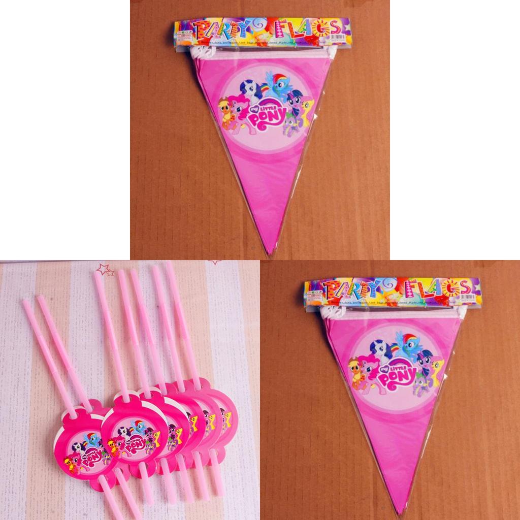 Adorable My Little Pony Girls Theme Tableware For Festive Birthday Party Decor