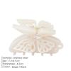 eManco Simple and Trendy Hollow Out Double-Layer Two Tone Butterfly Medium-Sized Clip iInlaid With Czech Rhinestones