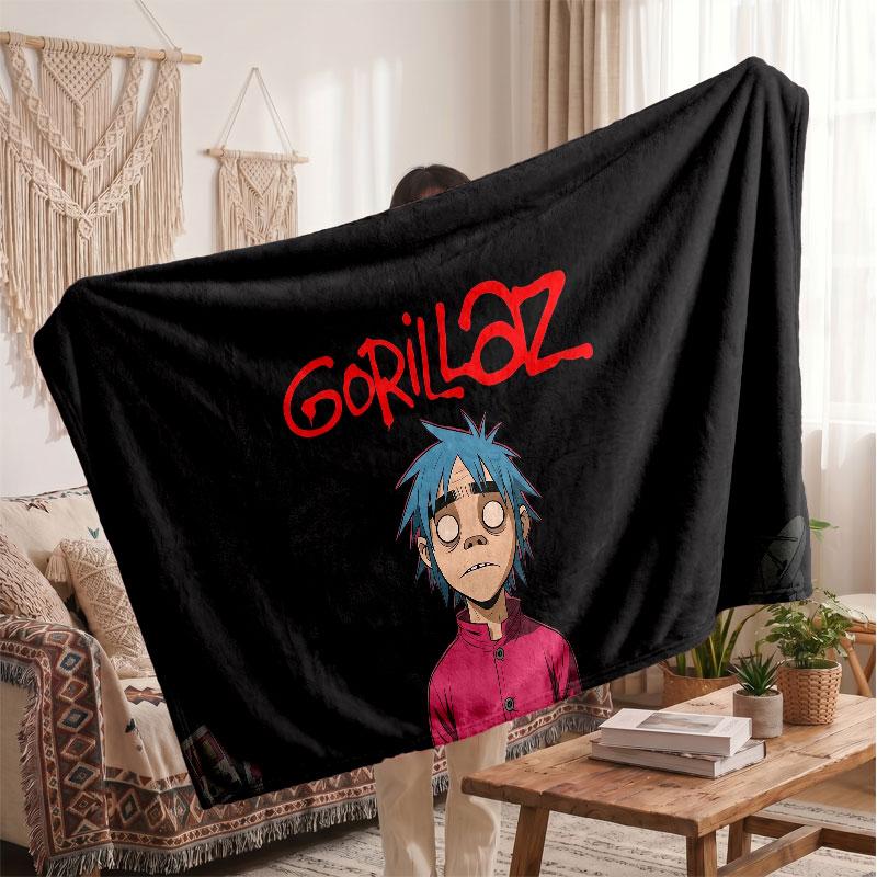 Warm Flannel BlanketGorillaz Soft Cozy Throw Blanket for Bedroom Couch