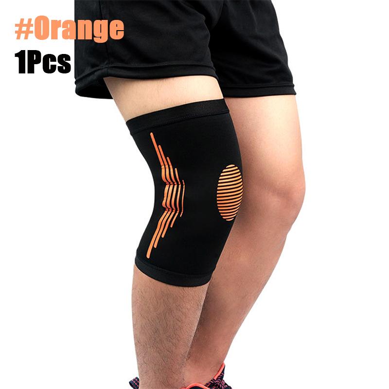 

1 шт., наколенник, рукава для боли в колене, поддержка колена для женщин и мужчин, компрессионный наколенник для тренировок, бега, тренажерного зала, фитнеса, артрита M оранжевый