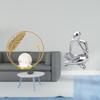 Crystal Ball Sculpture Metal Figurine Abstract Thinker Statue Desk Ornament Stand for Hallway