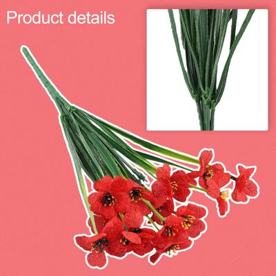 Artificial Flowers Fake Outdoor  Resistant Plants Shrubs Decor
