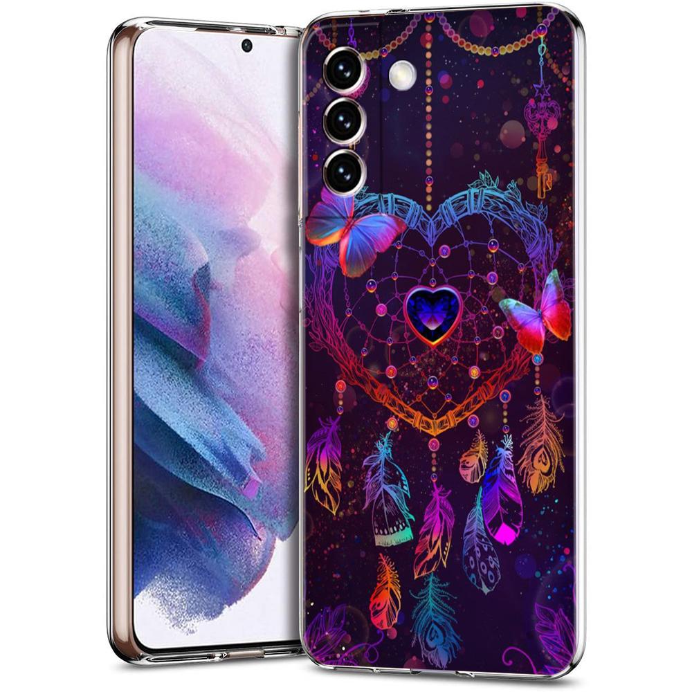 

Прозрачный чехол для Samsung Galaxy S25, S24, S23, S22, S21, S20, FE, Ultra, S10, S10E, S9, Plus, 5G, Милый чехол для телефона с мандалой и ловцом снов Galaxy S24 Ultra