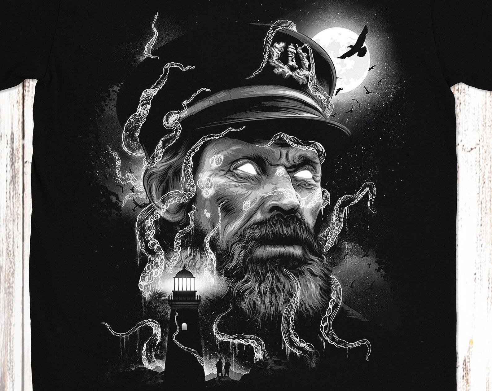 Thomas Wake Sea Monster Ocean Beast The Lighthouse 2019 Psycho Horror Movie T-shirt 3XL