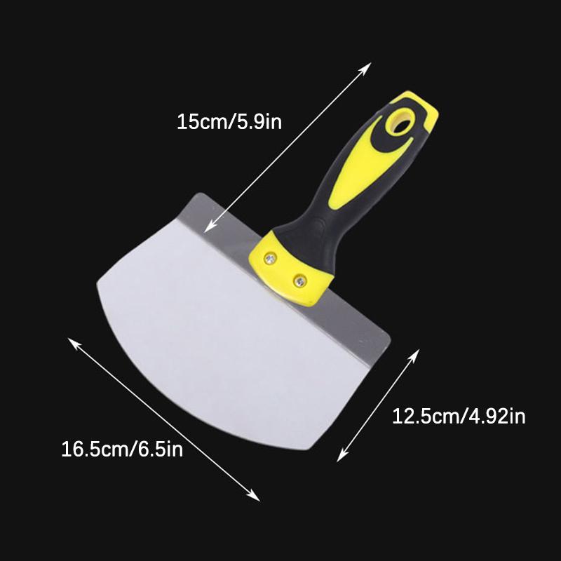Stainless Steel Putty Knife Wall Paint Plaster Trowel Arc Ash Shovel Paint Feed Filling Scraper Blade Spatula Construction Tools