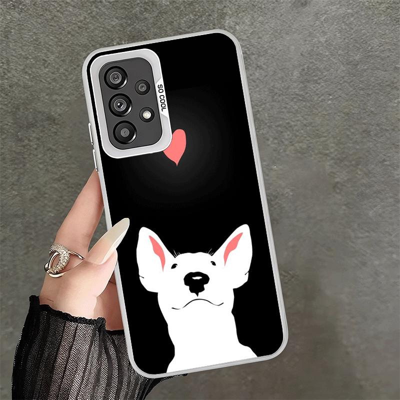 Bull Terrier Dog Cute Puppies Soft Phone Case for Samsung A17 A16 A15 A14 A13 A57 A56 A55 A54 A53 A37 A36 A35 A34 A33 A26 A25 A2