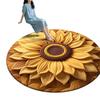 Diatomaceous Earth Floor Mat 3D Sunflower Pattern Plush Quick Drying Non-Slip Absorbent Bath Mat