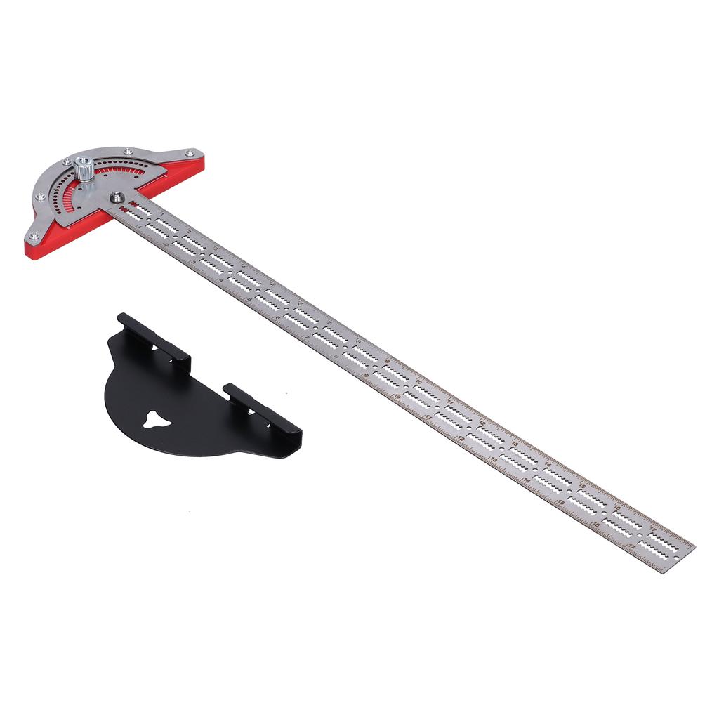 Woodworker Edge Ruler Protractor Portable Stainless Steel Angle Measuring Tool Carpenter