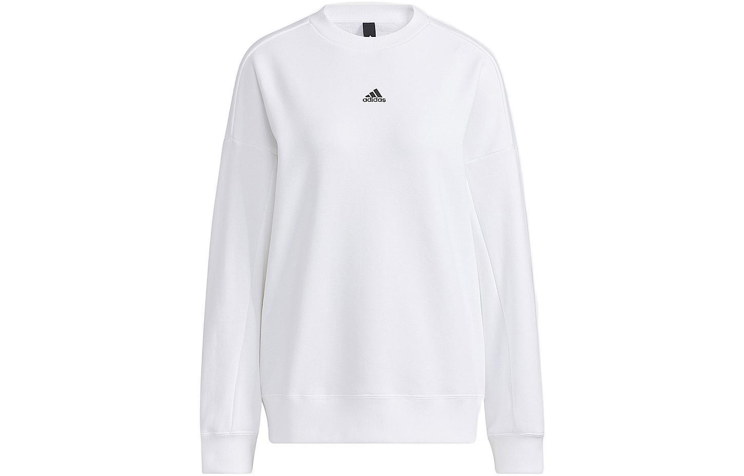 Adidas Sweatshirts Women s White Crew Neck Moderate Regular GT0093 S