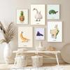 Cartoon Fruit Combined With Animal Cute Prints Poster Canvas Painting Modern Wall Art Picture For Living Room Bedroom Home Decor