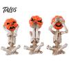 Spooky Desktop Ornament 3 Pcs Halloween Skeleton Statue, Hear See Speak No Evil Pumpkin Head Skull Figurine Figurine, Resin for Mantel, Table, Tiered