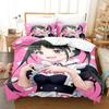3D Anime Akiba Maid War Bedding Collection Single Twin Full Queen King Size Bed Collection Adult Kid Bedroom Duvet Cover Collections Home Textiles