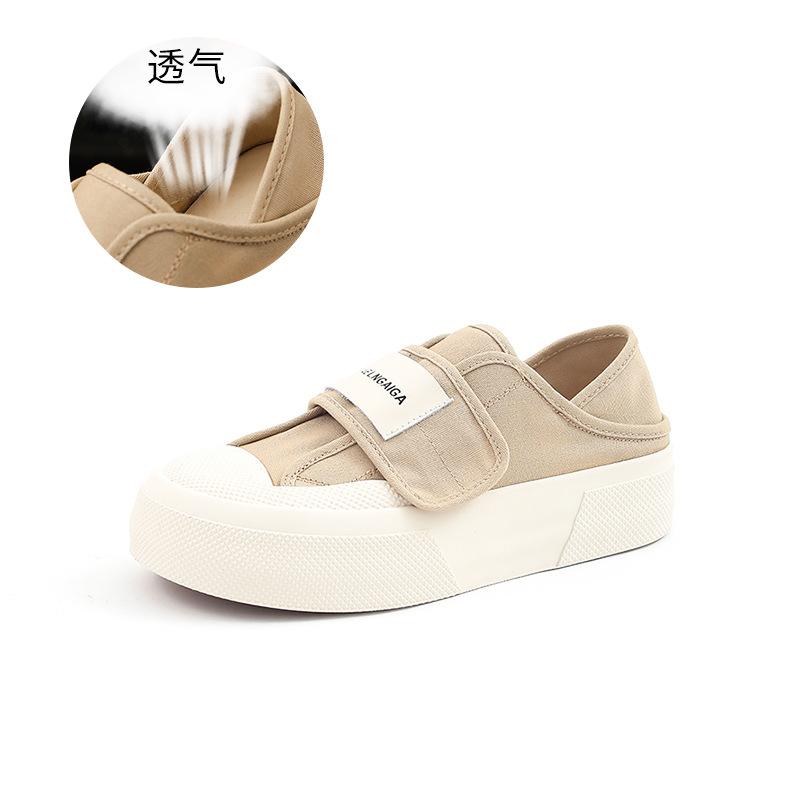 Canvas Bread Shoes 2025 Spring New Women's Velcro Two Wear Women's Shoes Platform Casual Shoes Versatile Shoes Children