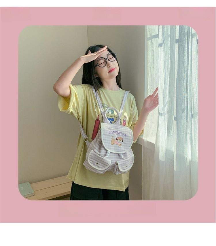Style Dog Backpack For Teens With Cartoon Pattern And Storage Capacity 20l