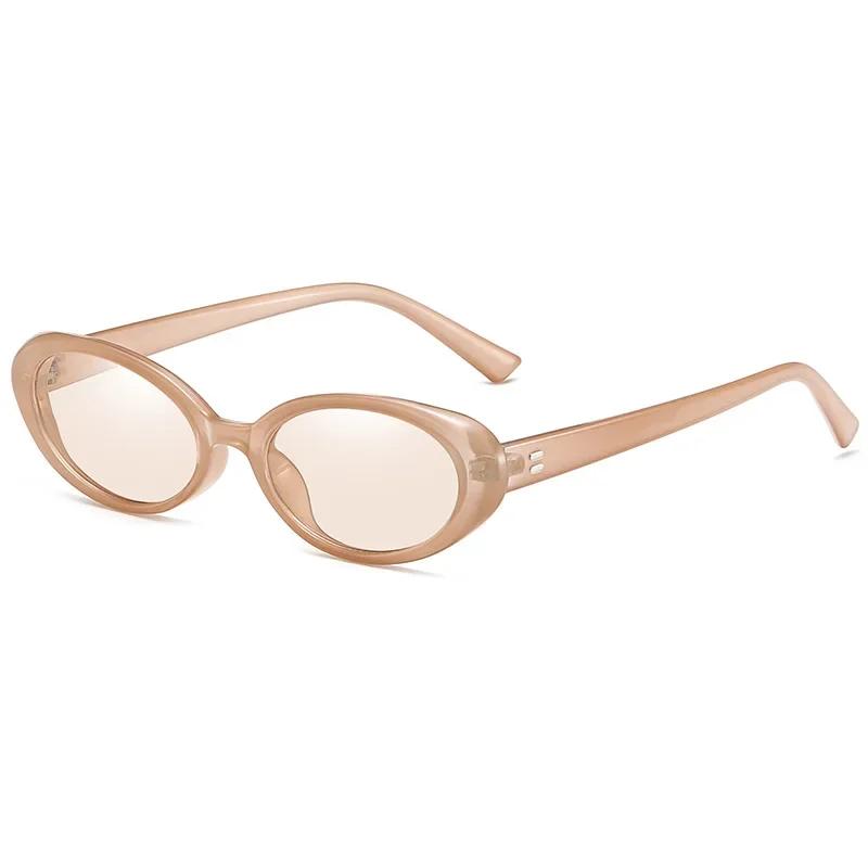 Vintage Oval Sunglasses Women Luxury Brand Designer Small Oval Sun Glasses Retro Men Rivets Sun Glasses Oculus