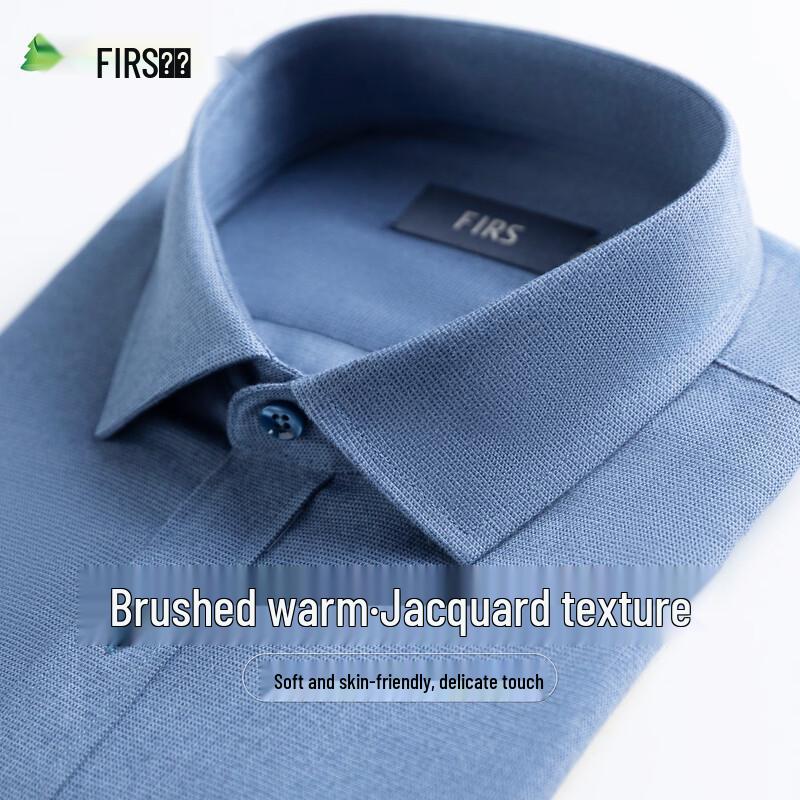 

FIRS Men s Wool Blend Brushed Jacquard Long-Sleeve Shirt 42