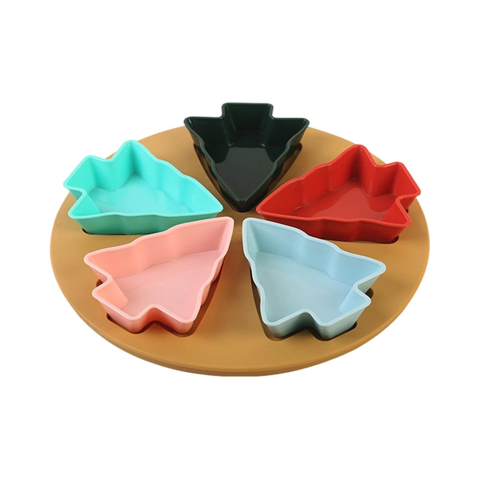 

Christmas Divided Dinner Plate Set 8-Grid Novelty Christmas Tree Tray Multi Grids Food Tray Multifunctional Storage Platter One Size